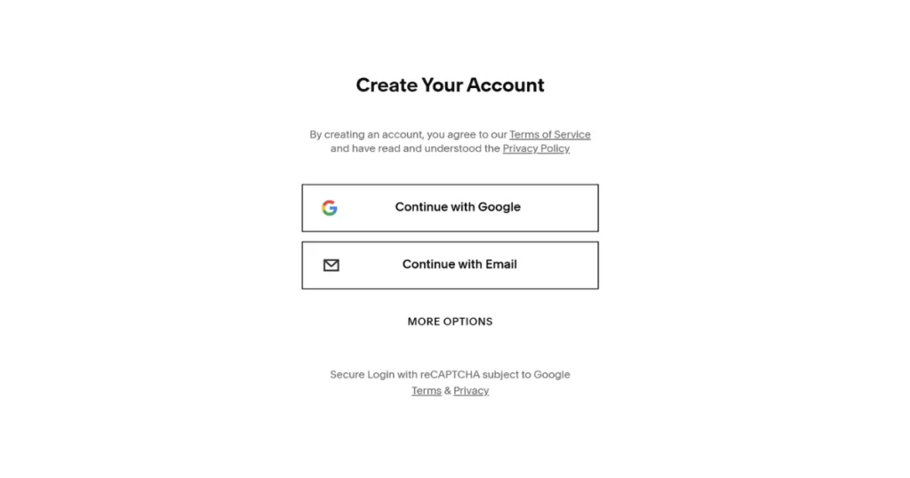Squarespace Create account