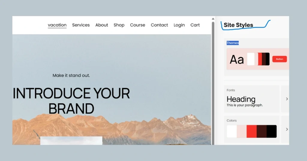 How to build a website with Squarespace -Site Styles Panel