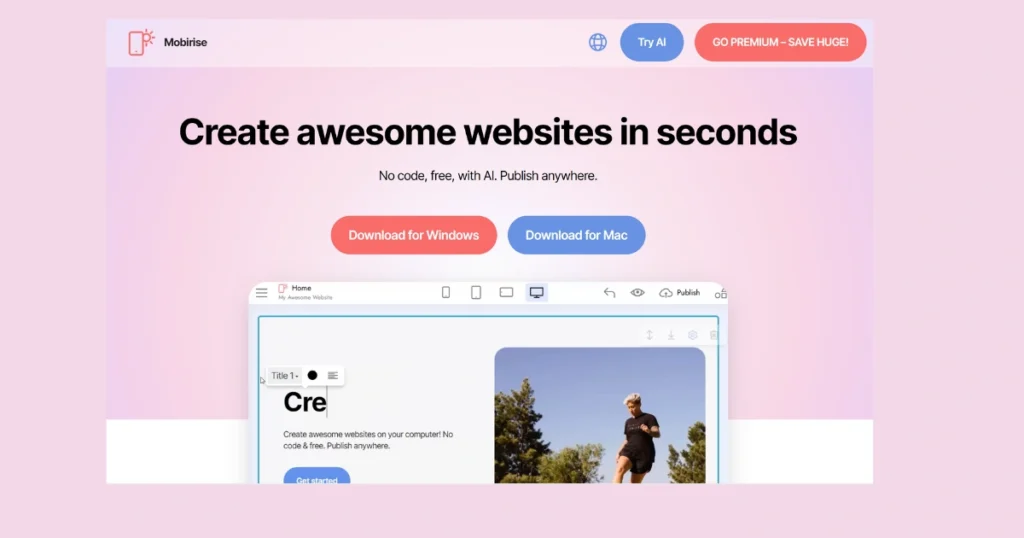Offline website builder-Mobirise