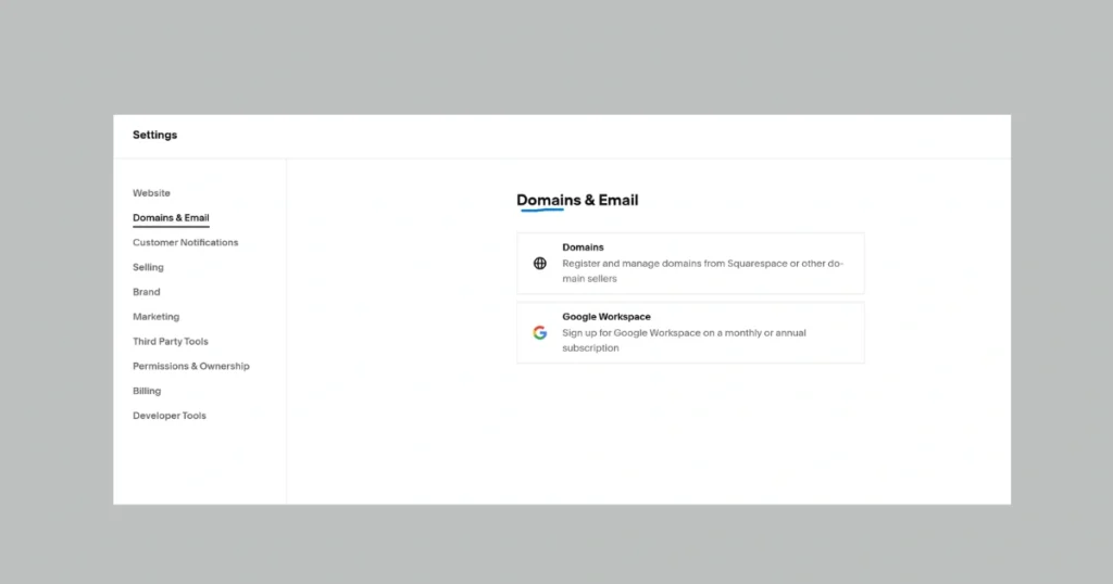 Squarespace -Domain