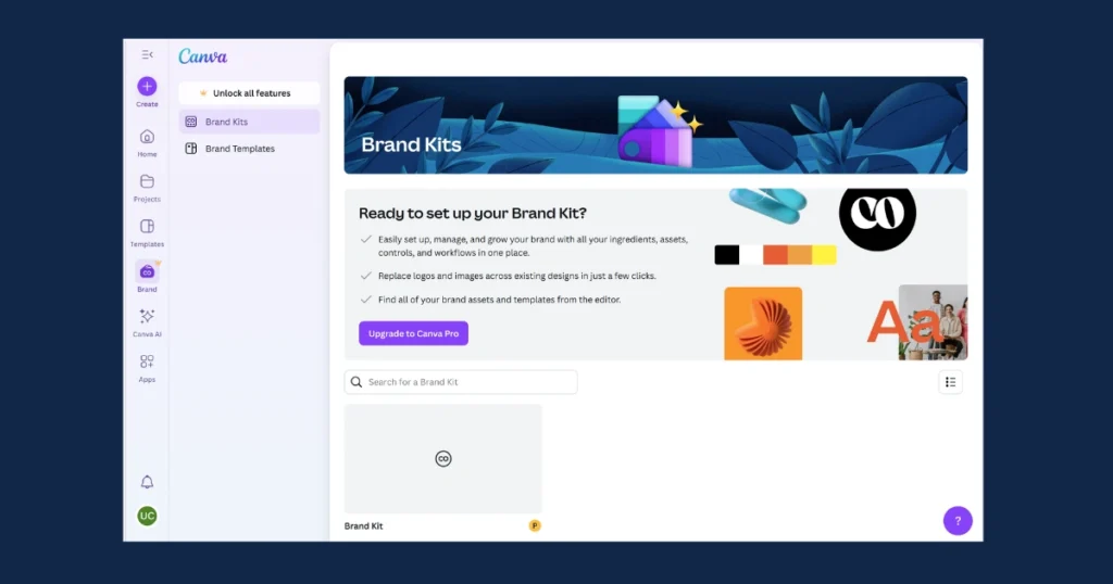 Brand Kit (Canva Pro Feature)ย