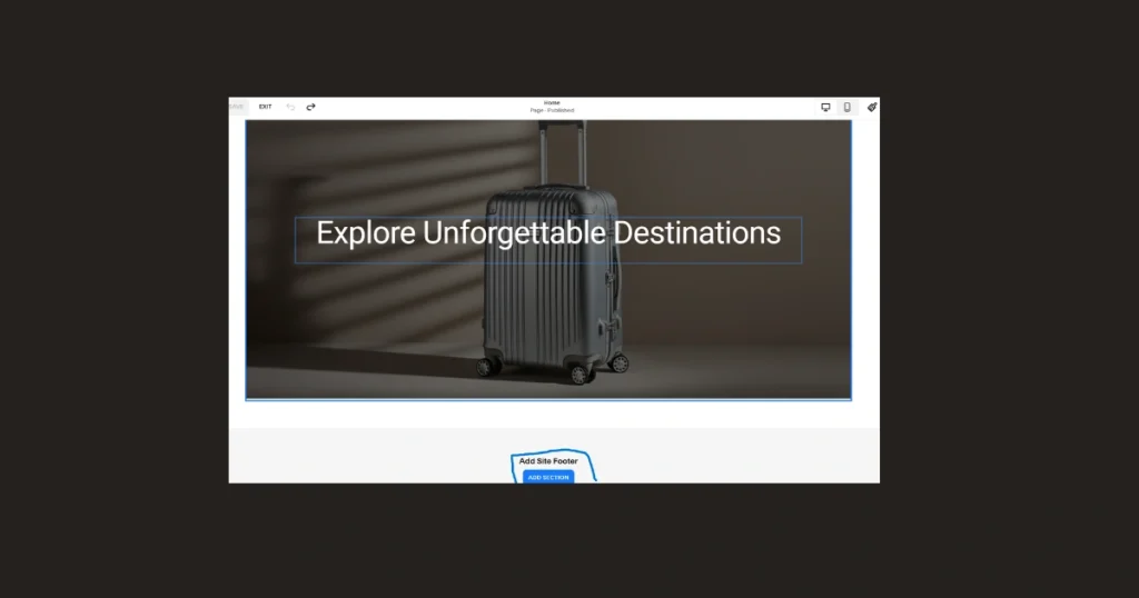 How to build a website with-Squarespace Add section button